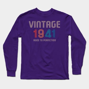 Vintage 1941 aged to perfection 80th birthday gift Long Sleeve T-Shirt